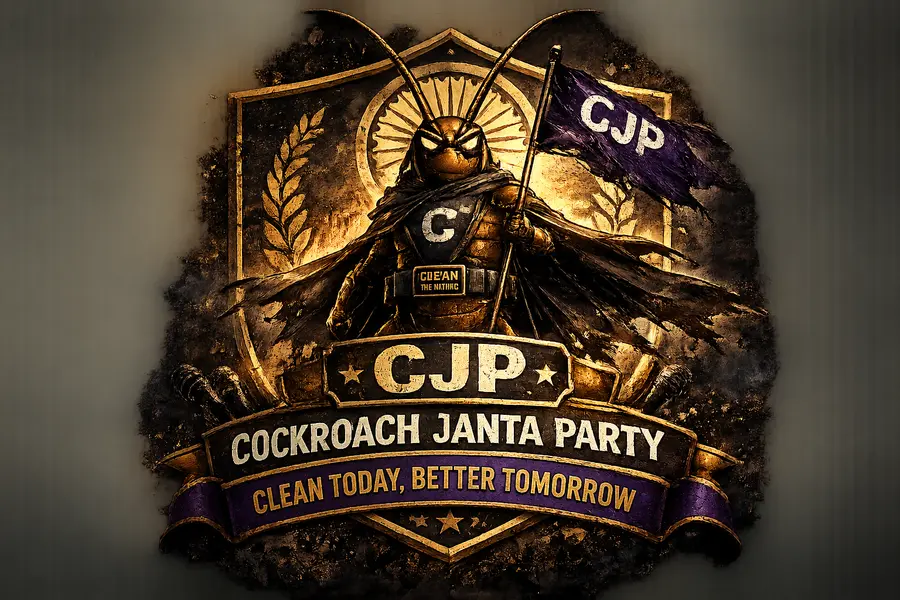CJP — Cockroach Janta Party emblem